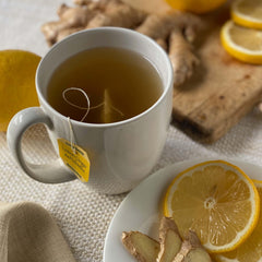 Bigelow individually foil-wrapped tea bag for freshness and portability