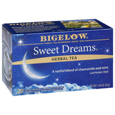 Bigelow Sweet Dreams front box showing branding and count, highlights freshness