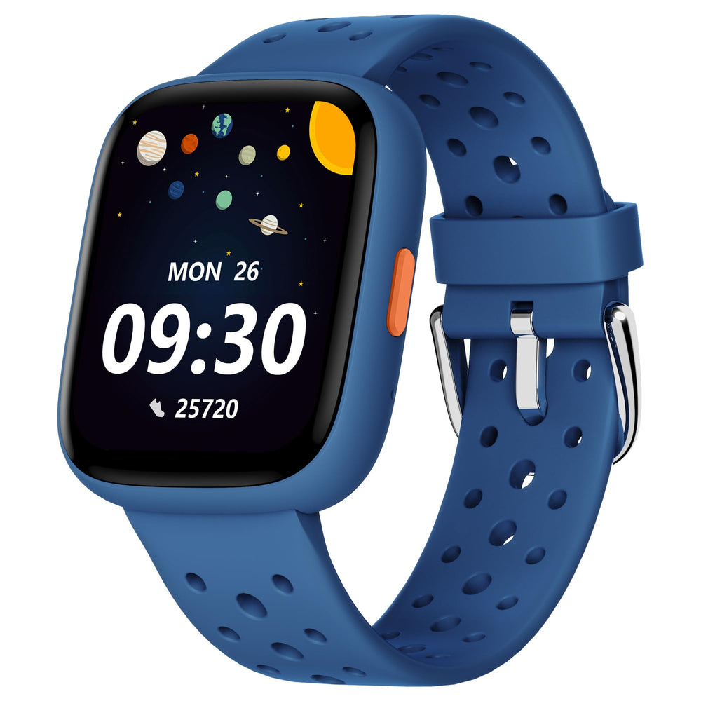 BIGGERFIVE front view showing watch face and colorful strap benefit personalization