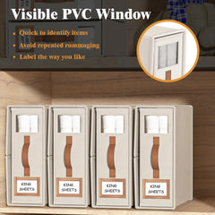 BigPonPon organizer stored in a wardrobe saving space and protecting linens