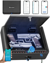 BILLCONCH front view closed showing compact steel body and keypad for secure storage