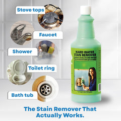 Bio-Clean applied to a shower door demonstrating stain removal and clearer glass