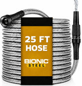 BIONIC STEEL front view showing stainless hose and packaging, durable replacement