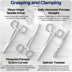 BioPrecision forceps and scissors detail highlighting precise tips and control