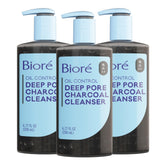 Bioré front packaging showing 3-pack and product benefits for cleaner pores