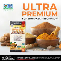 BioSchwartz turmeric powder texture illustrating high-concentration extract quality