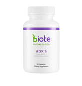 Biote ADK 5 front packaging showing bottle and label, clear product identity and benefit