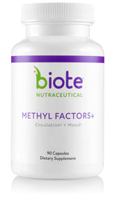 Biote front packaging showing bottle and branding, clear daily supply benefit