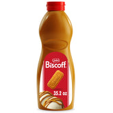 Biscoff front bottle showing label and easy-pour cap for neat serving