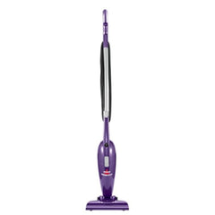 Bissell FeatherWeight front view showing slim purple stick and cleaning head for easy maneuvering