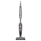 Bissell front view showing compact stick design and easy storage benefit