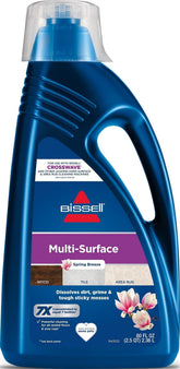 BISSELL front label showing product name and spring breeze scent benefit