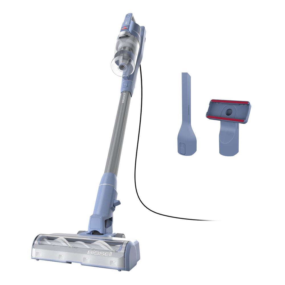 Bissell PowerClean front view showing compact body and floorhead, benefits easy maneuvering