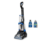 Bissell front view showing compact cleaner and easy storage benefit