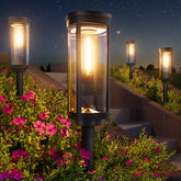 BITPOTT front view of eight-pack lights showing compact set and packaging, easy installation benefit