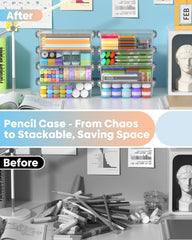 BiuLeon pencil box inside backpack for portable storage and on-the-go convenience
