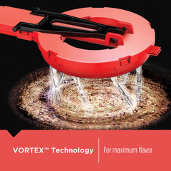 BLACK+DECKER VORTEX showerhead detail for even water distribution and fuller extraction