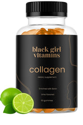 Black Girl Vitamins front packaging showing lime bottle and benefits
