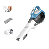 BLACK+DECKER front view handheld vacuum showing compact design and portability benefits