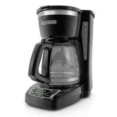 BLACK+DECKER Sneak-A-Cup drip-stop paused to let a user pour early without spills
