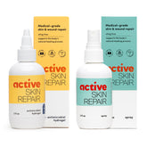 BLDG ACTIVE front packaging showing spray and gel, clear first aid solution benefit
