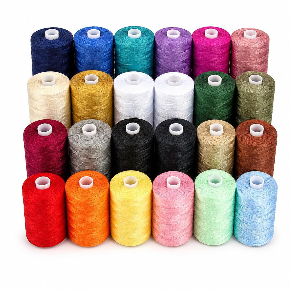 BlesSew front-box packaging showing 24 spools and organized storage benefit