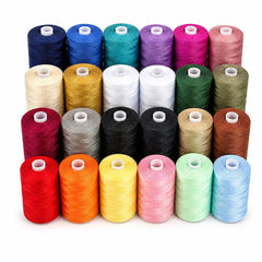 BlesSew front-box packaging showing 24 spools and organized storage benefit