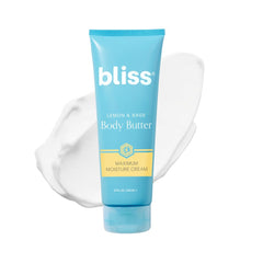 Bliss jar front view showing lemon and sage fragrance and compact 6.7 oz size for travel