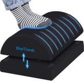 BlissTrends foot rest front view showing full shape and ergonomic curve for support