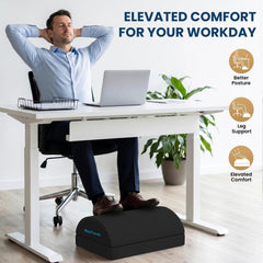 BlissTrends foot rest non-slip base view ensuring stable placement under desk