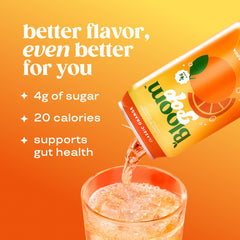 Bloom Nutrition Bloom Pop can in hand demonstrating portable convenience and easy on-the-go hydration