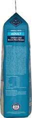 Blue Buffalo bag held to show 15 lb scale for portion guidance