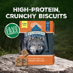 Blue Buffalo close-up of biscuit texture promoting satisfying crunch