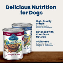 Blue Buffalo country chicken can front label highlighting real chicken and wholesome appeal