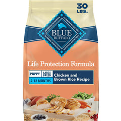 Blue Buffalo front packaging showing 30 lb bag and key benefits