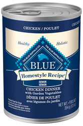 Blue Buffalo front packaging showing product name and senior formula benefits