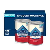 Blue Buffalo front packaging showing product name and senior formula benefits