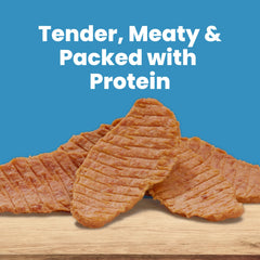 Blue Buffalo close-up of jerky texture highlighting tender biteability
