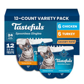 Blue Buffalo front packaging showing variety pack benefits and flavors