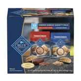 Blue Buffalo variety pack front view showing package and contents benefit