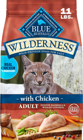 Blue Buffalo front bag showing product and benefit of hairball and weight support