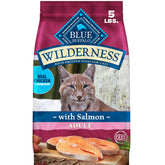 Blue Buffalo front packaging showing salmon formula and benefits
