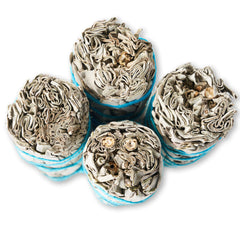 BLUE RIVER SAGE close-up of tied stem showing handmade quality benefit