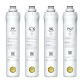 Bluevua front packaging showing the 4-pack kit and quick-install benefits