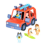 Bluey Heeler 4WD front view showing vehicle and smiling family figures, playful fun
