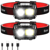 Blukar headlamp front view showing bright beam and clear housing for reliable illumination
