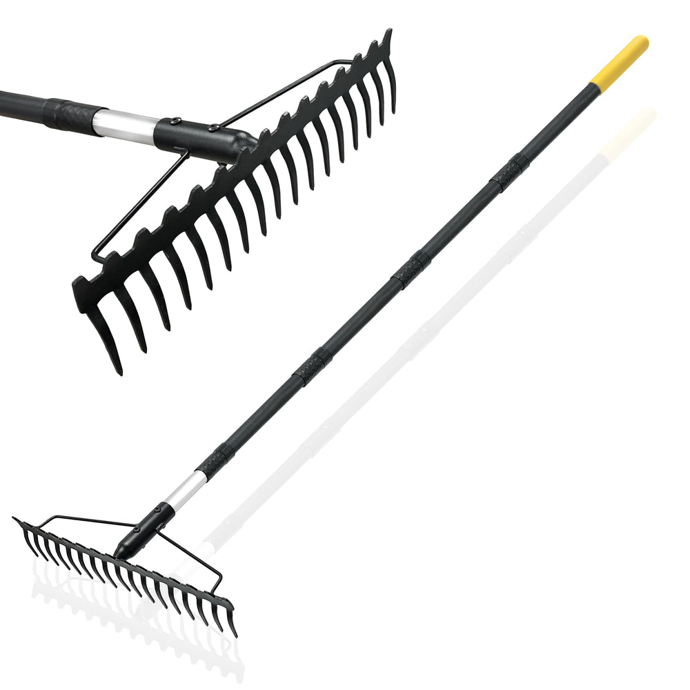 BlumeTrec front view of bow rake showing full head for efficient coverage