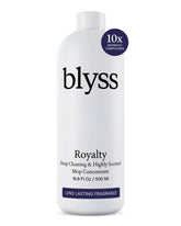 blyss front bottle showing Royalty cleaner and elegant packaging benefit of product clarity