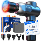 BOB AND BRAD massage gun front view shows compact design and portability benefit
