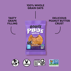 Close-up of Bobo's peanut-butter oat crust texture for chewy satisfaction
